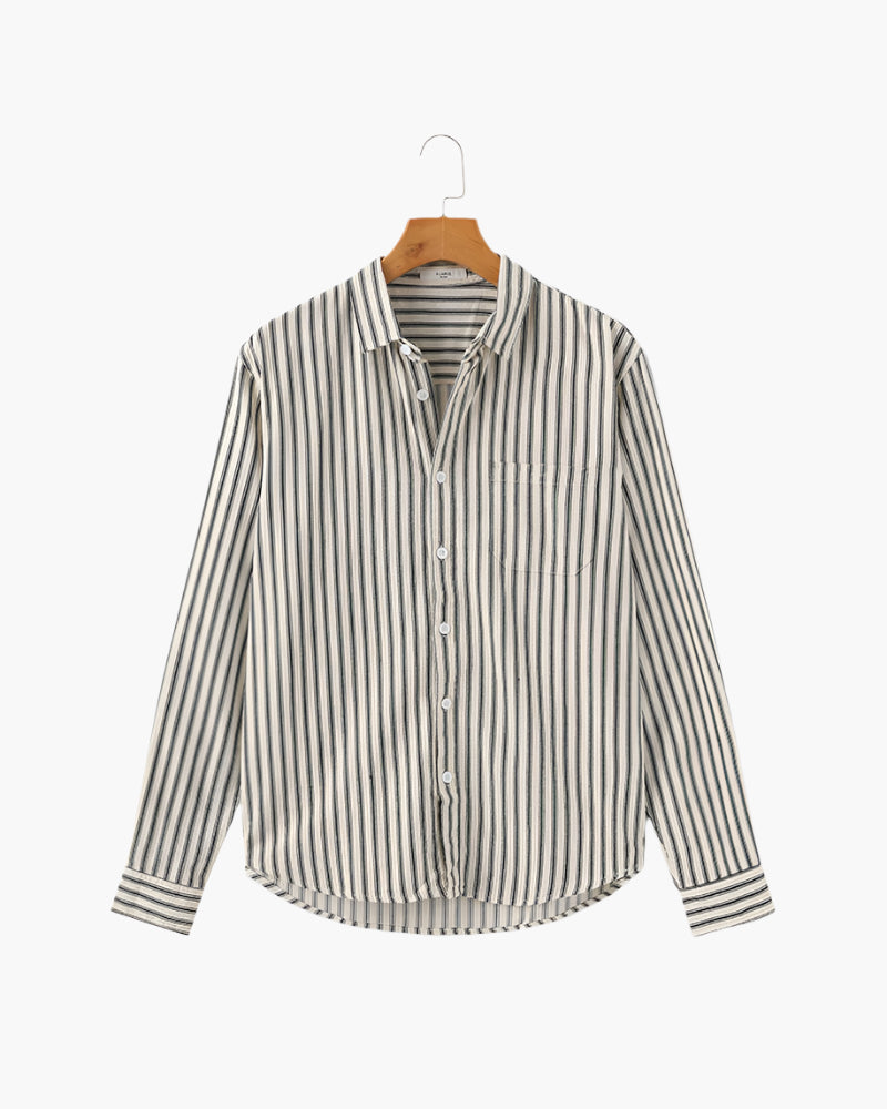Additional view 13 of Men's Striped Shirt in an available colour — Ardovena Amalfi
