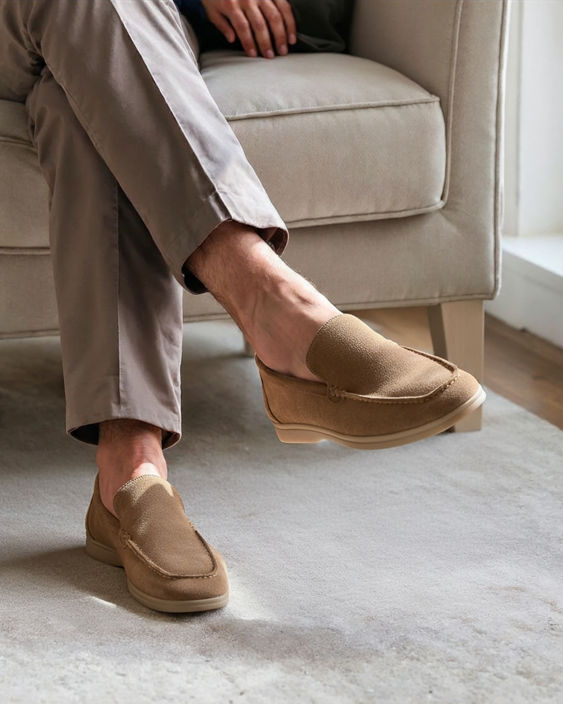 Additional view 05 of Men's Suede Suede Loafers in an available colour — Ardovena Amalfi