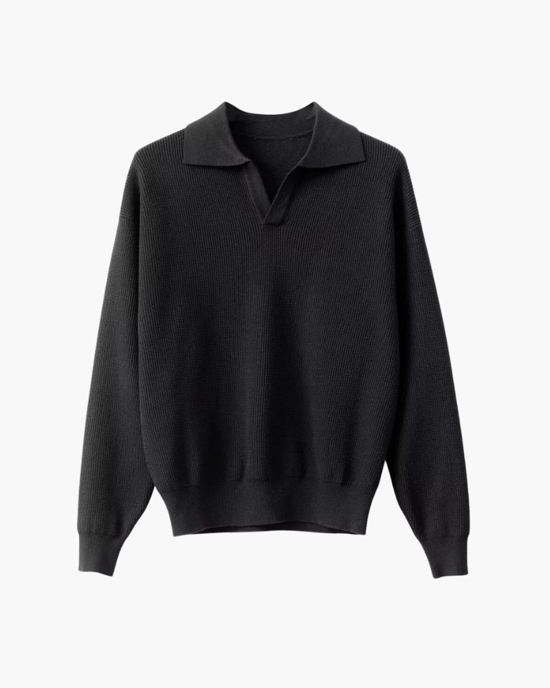 Additional view 05 of Men's Knit Textured Knit Polo in an available colour — Ardovena Amalfi