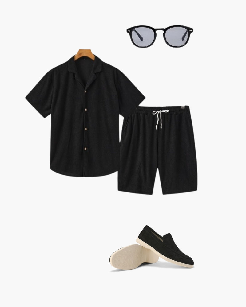Men's Black Set in Black — Ardovena Bari, main product view with documented product details