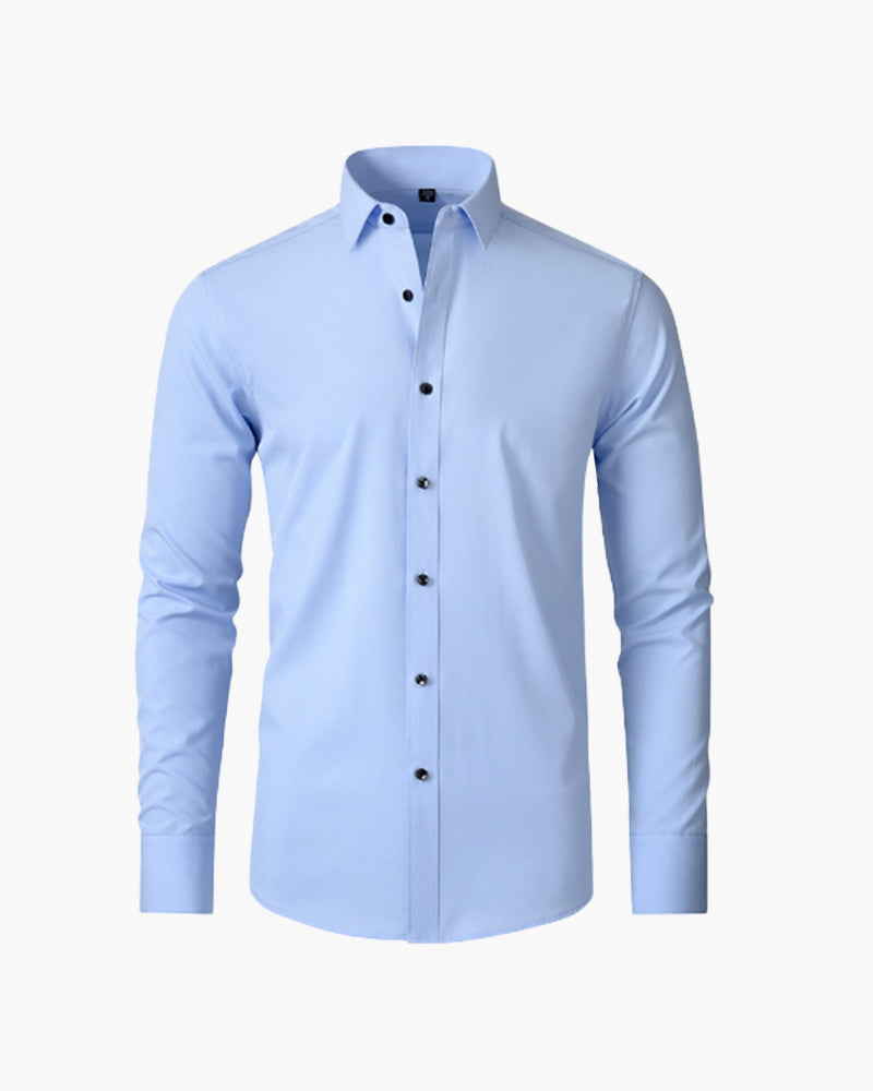 Close-up of material and construction details on men's Cotton Full Sleeve Shirt — Ardovena Bari