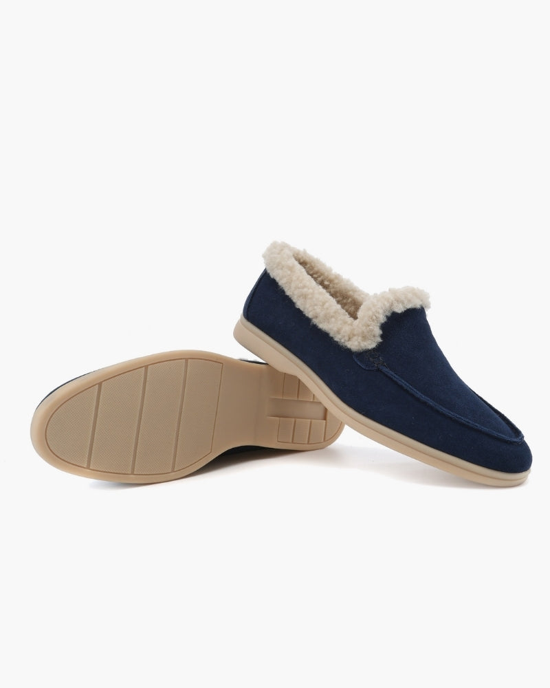 Back view of Men's Faux-Fur Lined Loafers in an available colour — Ardovena Bari