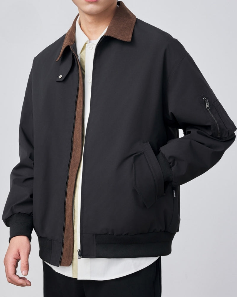 Back view of Men's Harrington Jacket in an available colour — Ardovena Bari