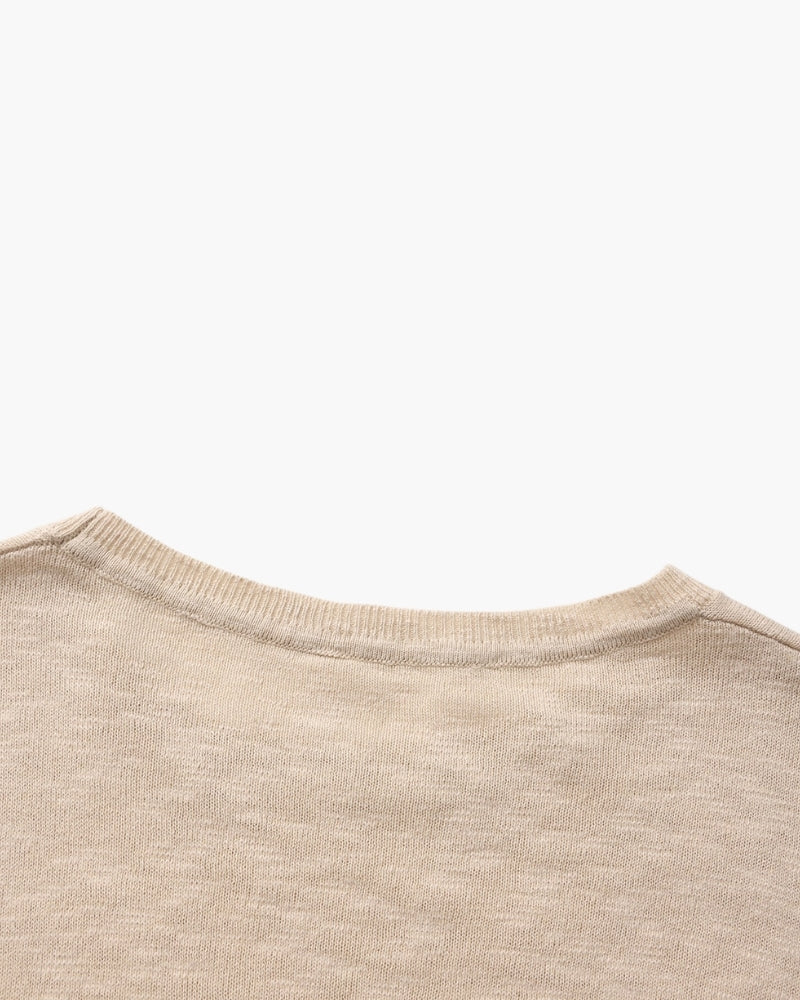 Additional view 07 of Men's Linen Cotton Crewneck in an available colour — Ardovena Bari