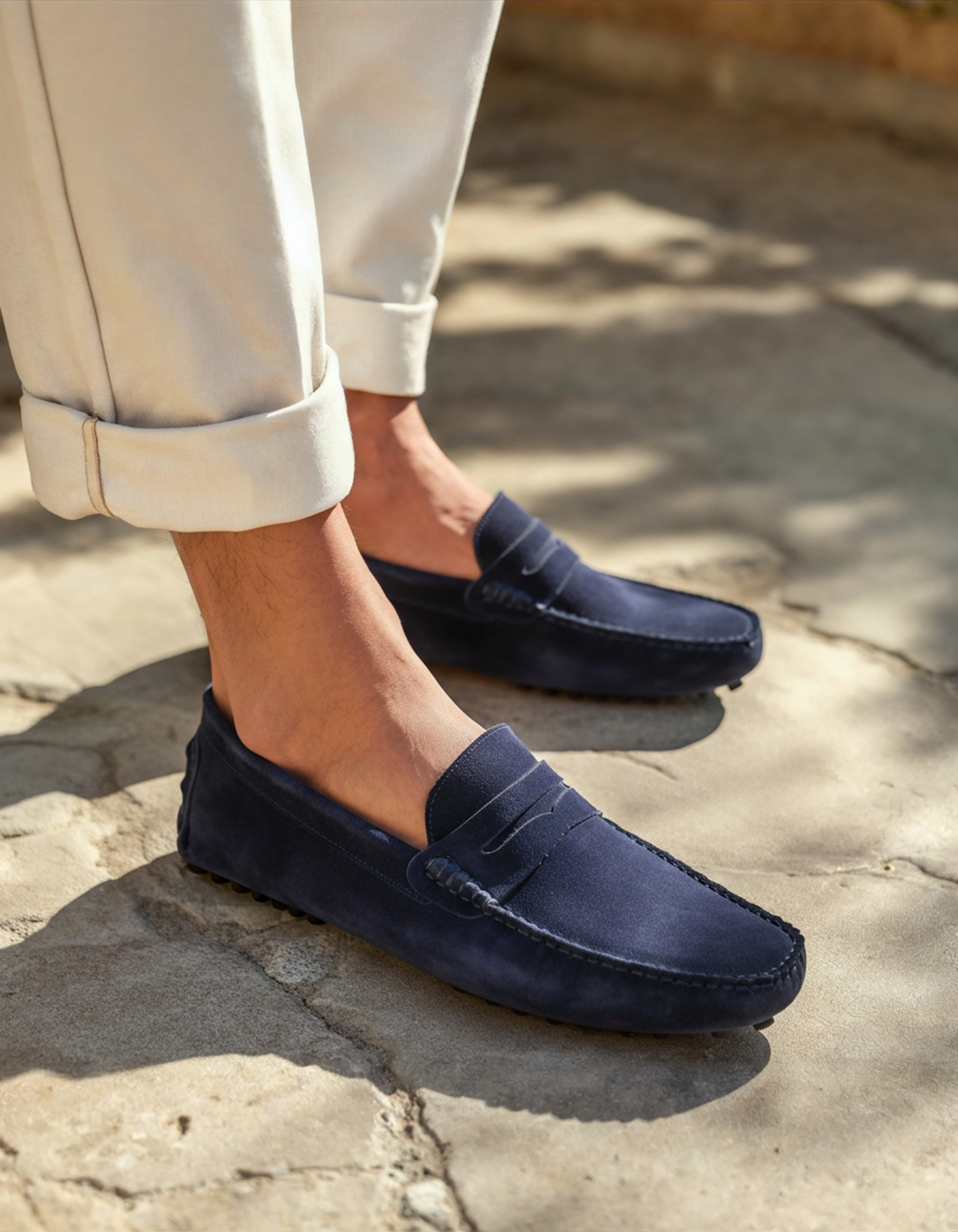 Men's Suede Suede Driver Loafers in an available colour — Ardovena Bari, main product view