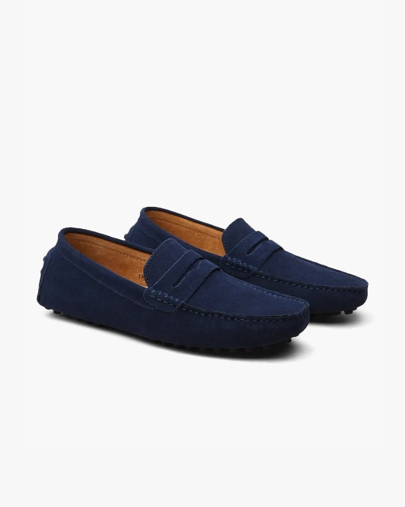 Back view of Men's Suede Suede Driver Loafers in an available colour — Ardovena Bari