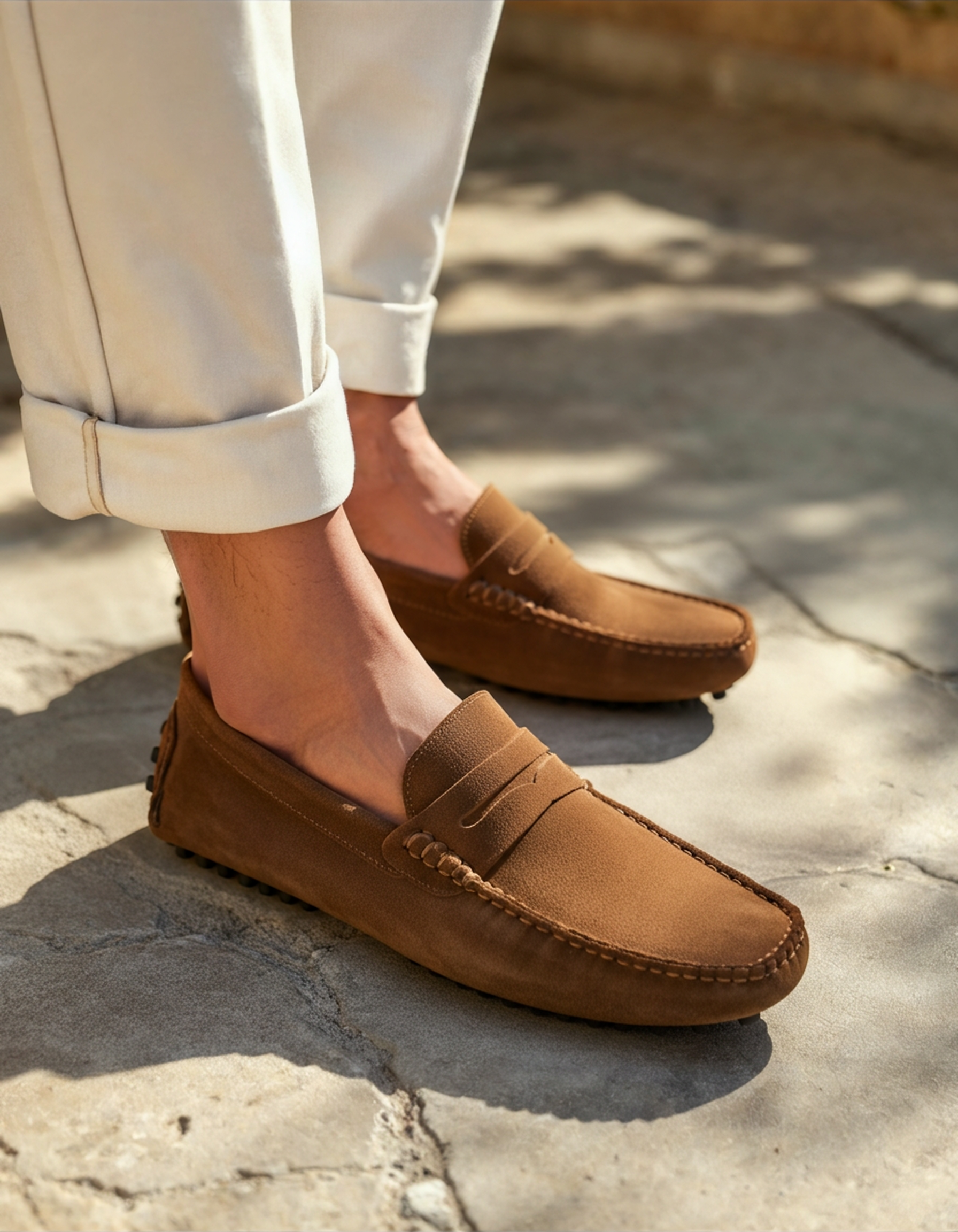 Additional view 04 of Men's Suede Suede Driver Loafers in an available colour — Ardovena Bari