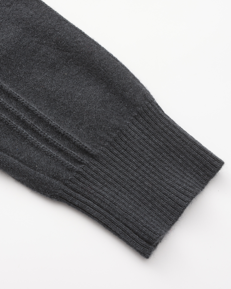 Additional view 13 of Men's Knit Cashmere Ribbed Half-zip Sweater in an available colour — Ardovena Cádiz