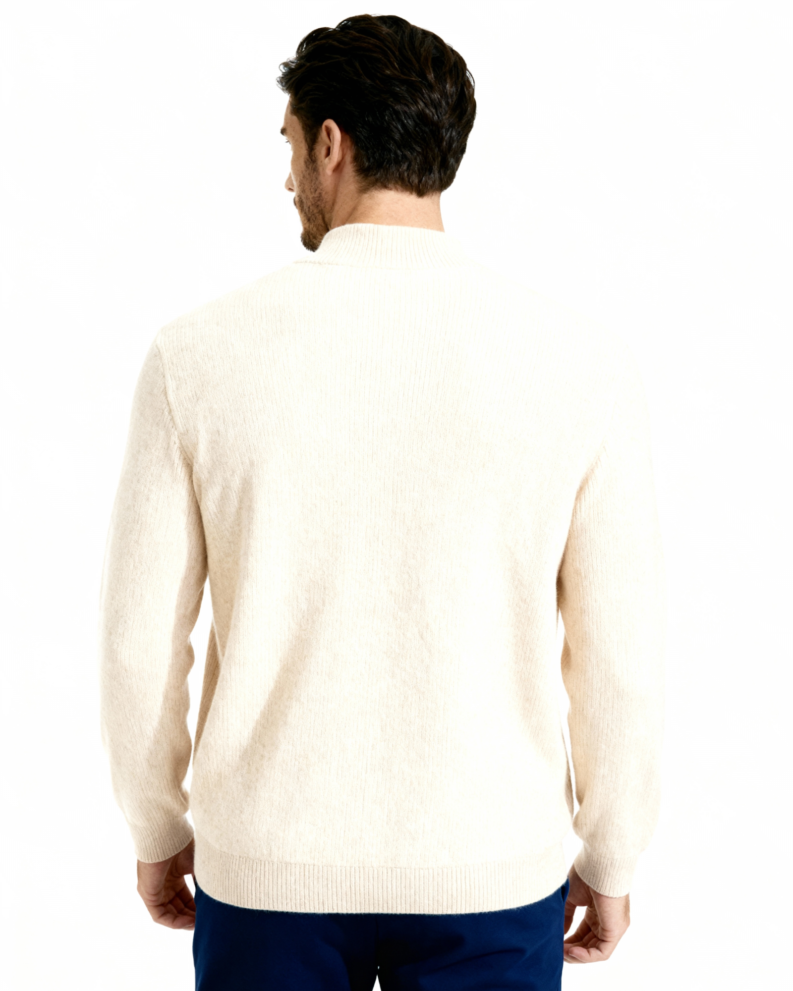 Additional view 13 of Men's Knit Cashmere Vest in Beige — Ardovena Cádiz