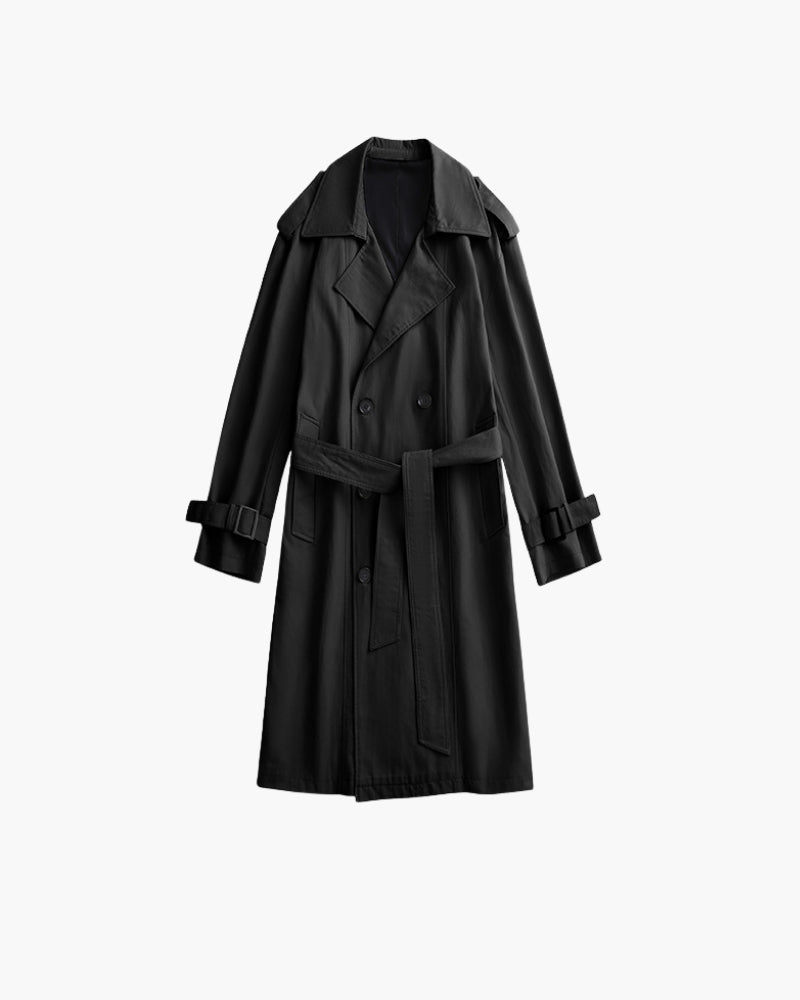 Back view of Men's Double-breasted Trench Coat in an available colour — Ardovena Cádiz