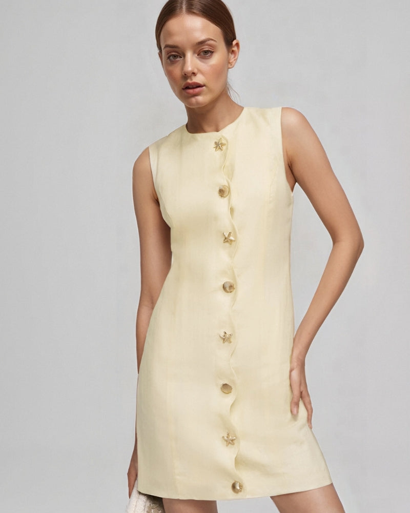 Women's Dress in Beige — Ardovena Cádiz, main product view with documented product details