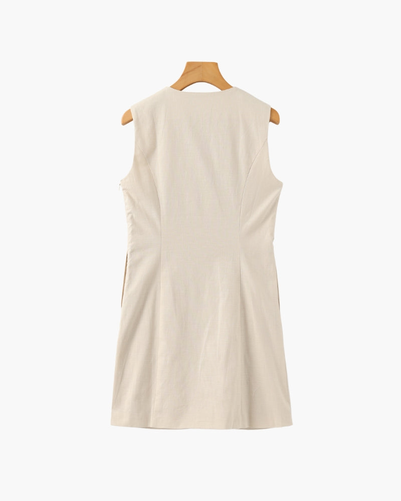 Additional view 04 of Women's Dress in Beige — Ardovena Cádiz