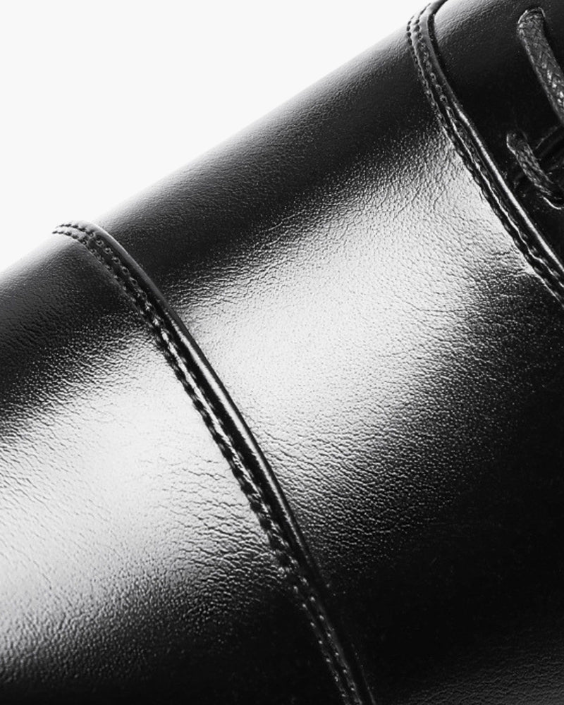 Close-up of material and construction details on men's Leather Shoes — Ardovena Cascais