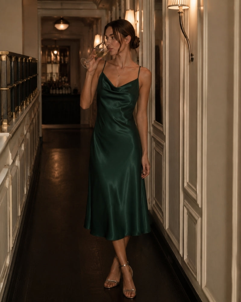 Women's Satin Satin Slip Dress in an available colour — Ardovena Cascais, main product view