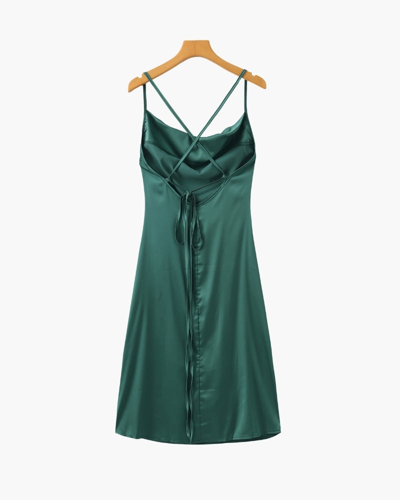Additional view 05 of Women's Satin Satin Slip Dress in an available colour — Ardovena Cascais
