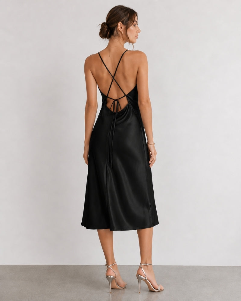 Additional view 08 of Women's Satin Satin Slip Dress in an available colour — Ardovena Cascais
