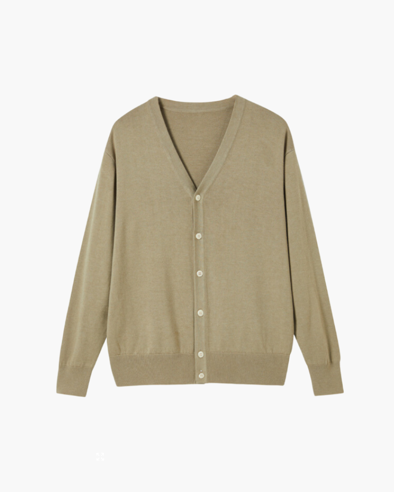 Back view of Men's Knit Wool Gilet in an available colour — Ardovena Cascais