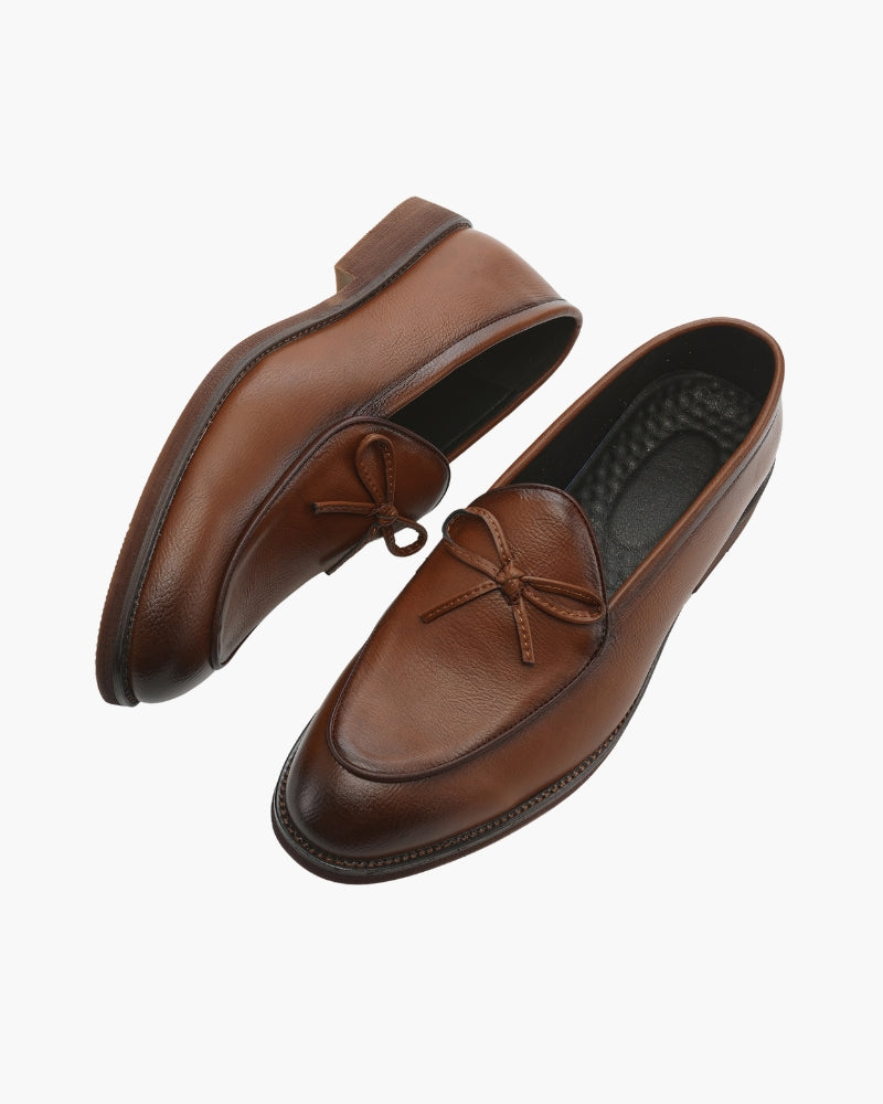 Back view of Men's Leather Leather Lace Loafer in an available colour — Ardovena Faro