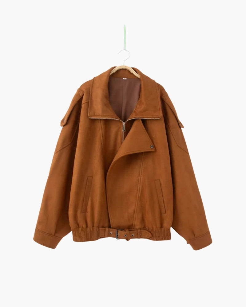 Women's Suede Suede Drape Jacket in an available colour — Ardovena Faro, main product view