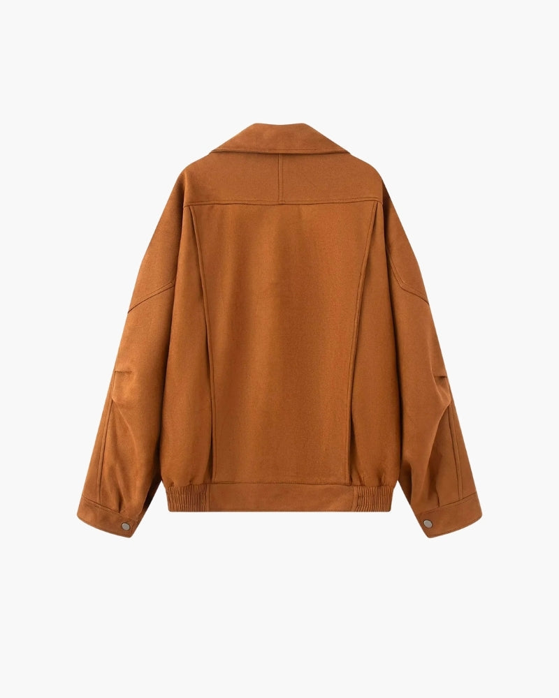 Additional view 04 of Women's Suede Suede Drape Jacket in an available colour — Ardovena Faro
