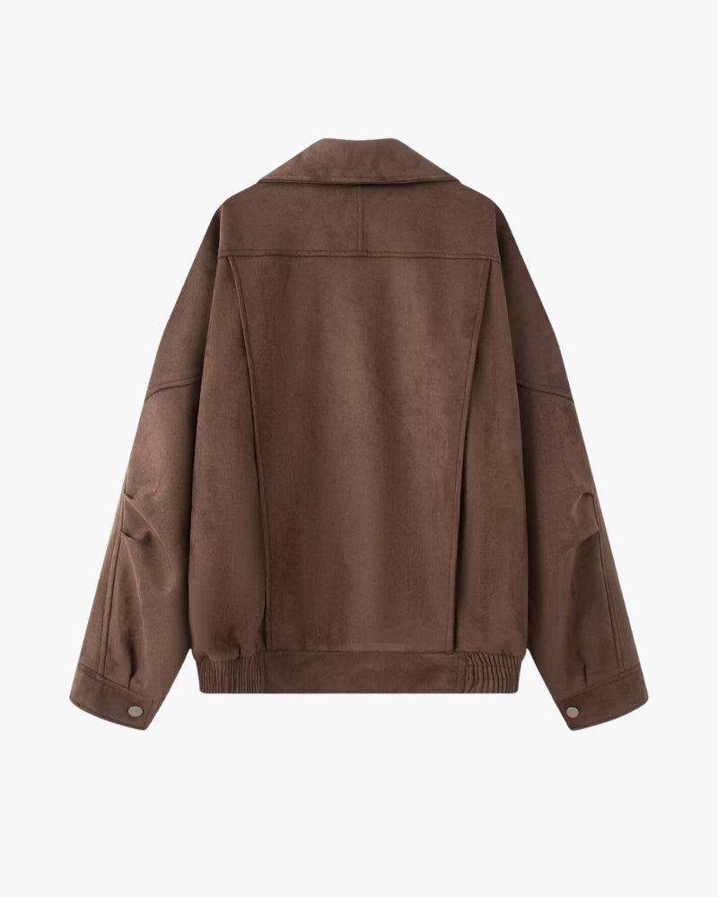 Additional view 08 of Women's Suede Suede Drape Jacket in an available colour — Ardovena Faro