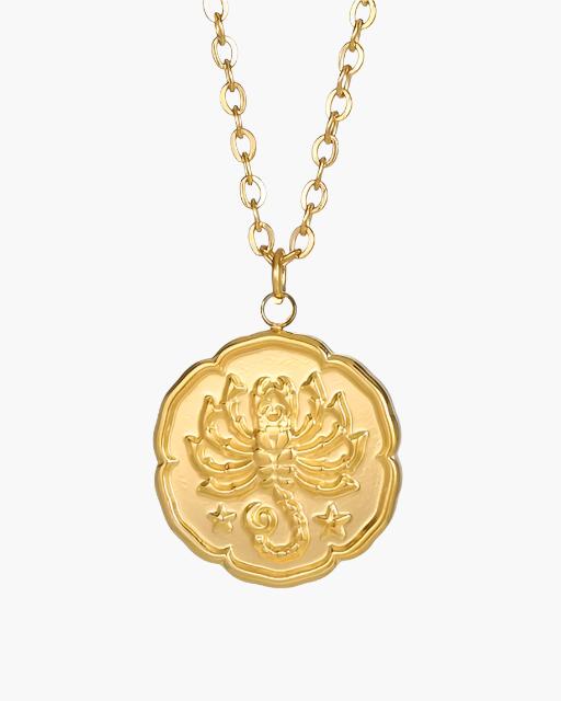 Additional view 12 of Men's Zodiac Necklace in Gold — Ardovena Faro