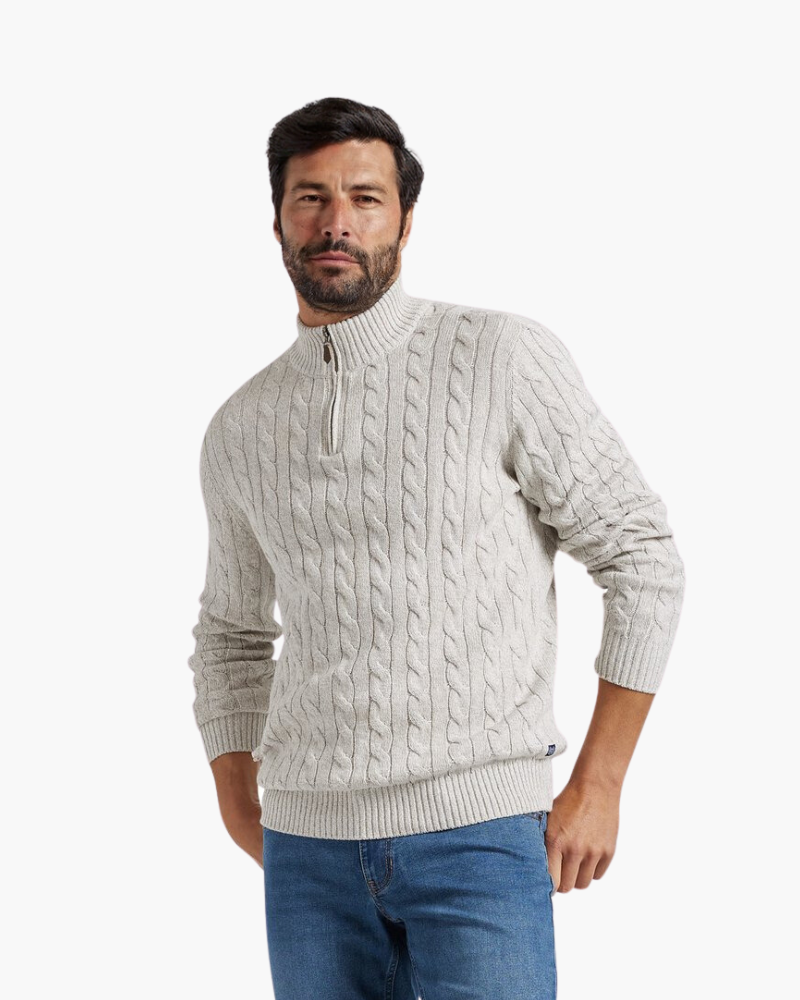 Men's Knit Half-zip Sweater in an available colour — Ardovena Girona, main product view
