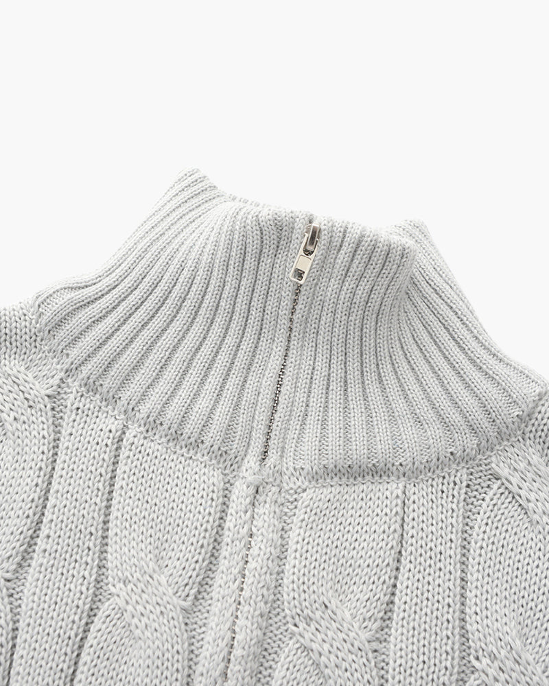Additional view 04 of Men's Knit Half-zip Sweater in an available colour — Ardovena Girona