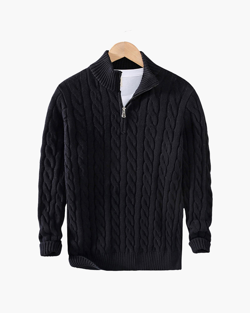 Additional view 09 of Men's Knit Half-zip Sweater in an available colour — Ardovena Girona