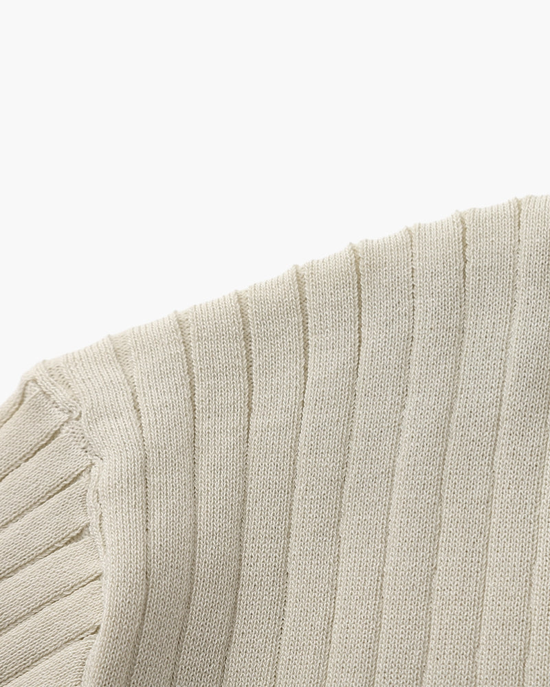 Additional view 08 of Men's Knit Knit Ribbed Polo in an available colour — Ardovena Girona