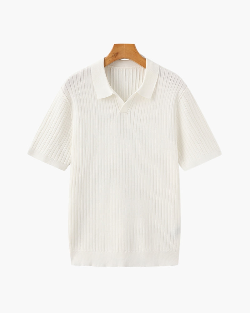 Additional view 25 of Men's Knit Knit Ribbed Polo in an available colour — Ardovena Girona