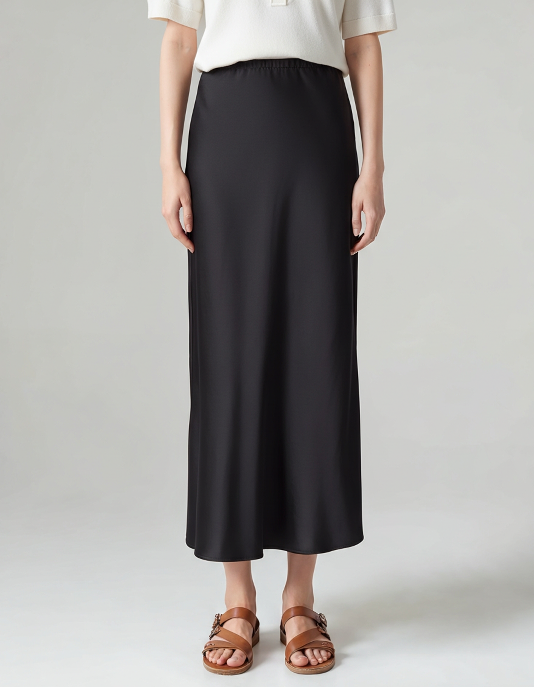 Additional view 05 of Women's Satin Silk Skirt in an available colour — Ardovena Girona