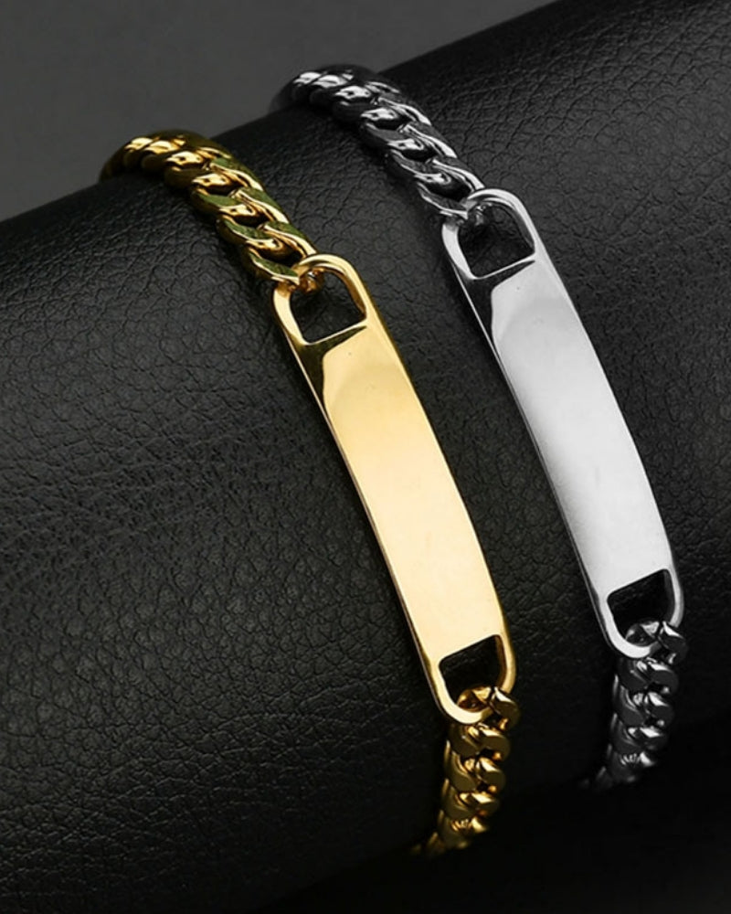 Back view of Men's Chain Bracelet in an available colour — Ardovena Lucca