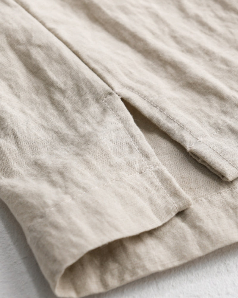 Additional view 04 of Men's Linen-Blend Overshirt in an available colour — Ardovena Lucca