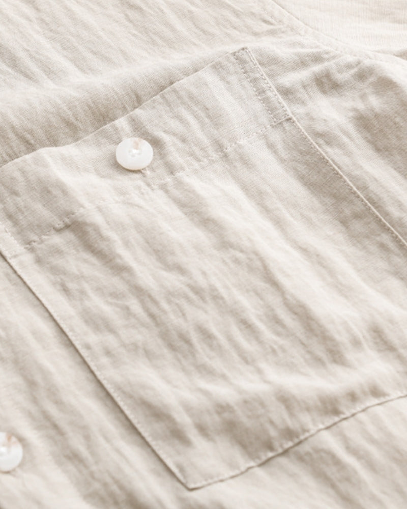 Additional view 05 of Men's Linen-Blend Overshirt in an available colour — Ardovena Lucca
