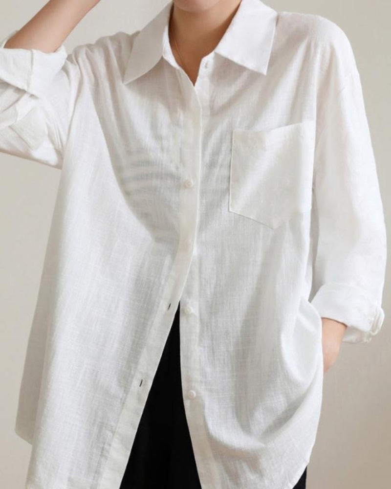 Additional view 04 of Women's Linen Linen Shirt in an available colour — Ardovena Lucca