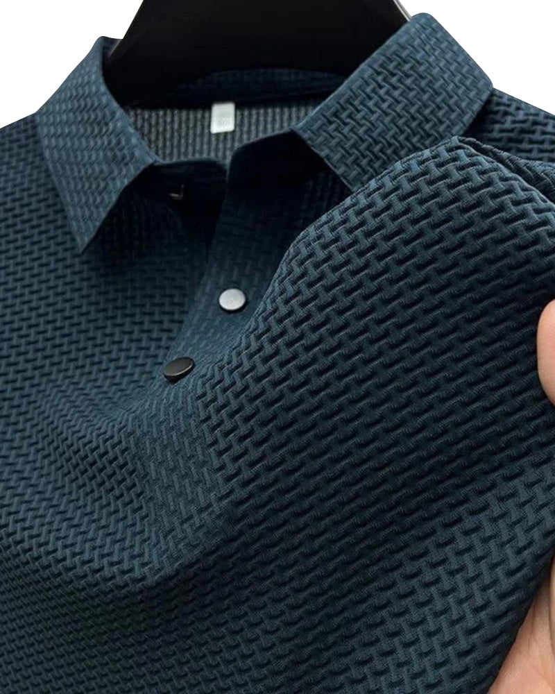 Additional view 08 of Men's Satin Silk Polo Anti-wrinkle in an available colour — Ardovena Lucca