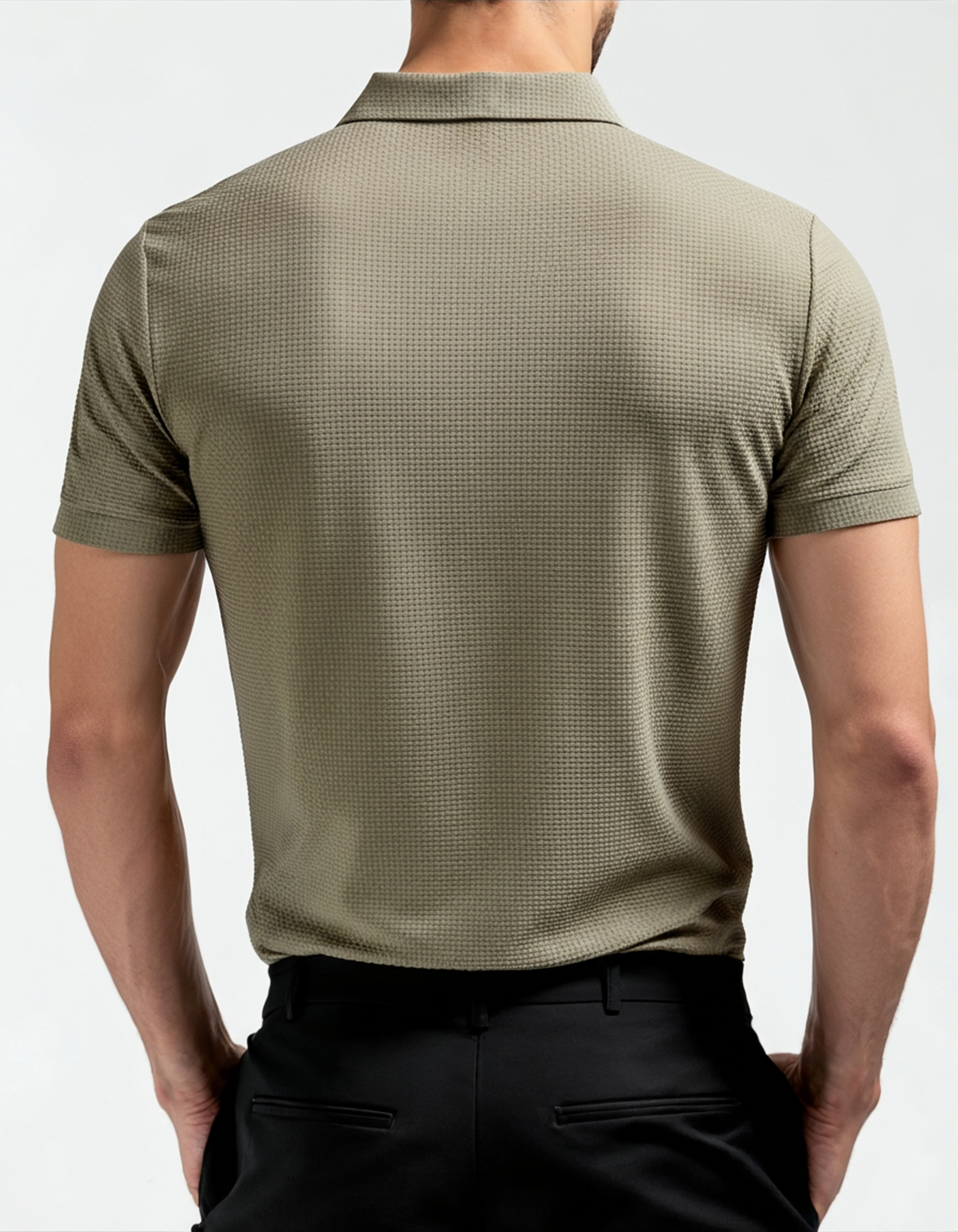 Additional view 10 of Men's Satin Silk Polo Anti-wrinkle in an available colour — Ardovena Lucca