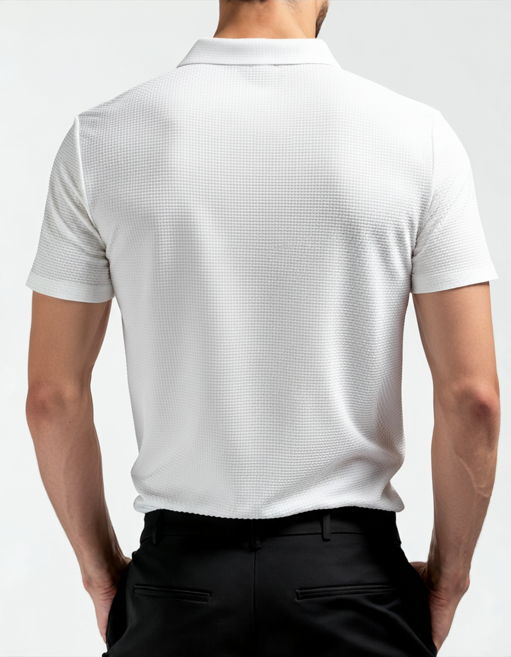 Additional view 13 of Men's Satin Silk Polo Anti-wrinkle in an available colour — Ardovena Lucca