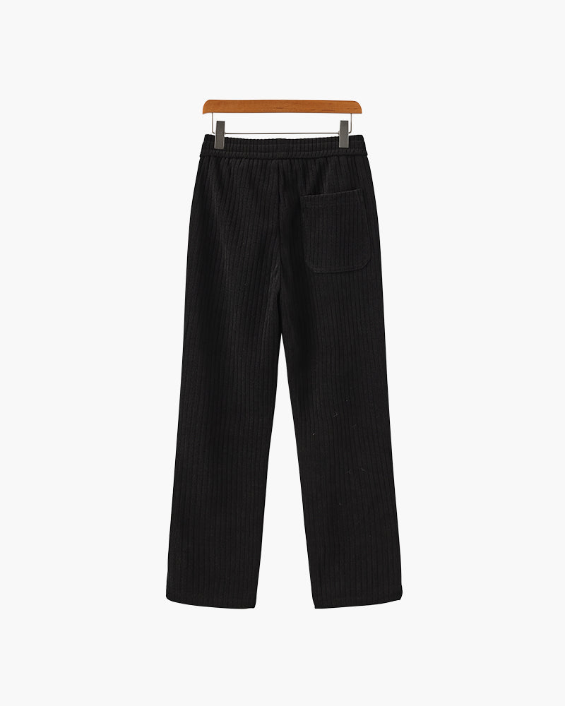 Back view of Men's Velvet Trousers in an available colour — Ardovena Lucca
