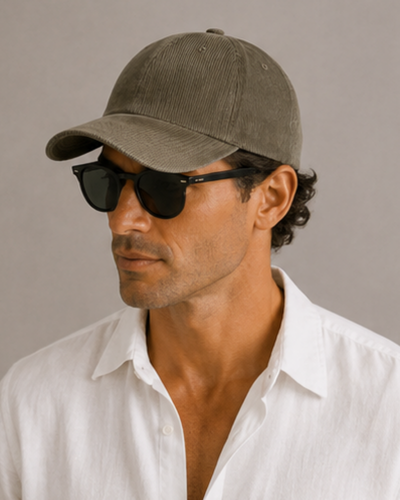 Additional view 05 of Men's Cord Cap in an available colour — Ardovena Menorca