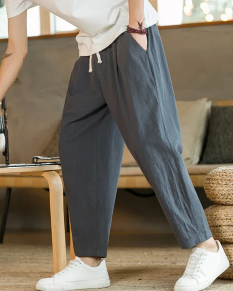 Additional view 04 of Men's Cotton Cotton Trousers in an available colour — Ardovena Menorca