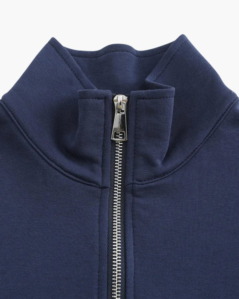 Additional view 04 of Men's Cotton Cotton Zip-up Sweater in an available colour — Ardovena Menorca