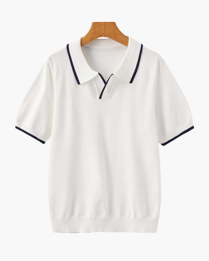 Additional view 05 of Men's Knit Knit Polo in an available colour — Ardovena Menorca