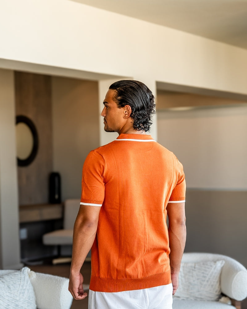 Additional view 11 of Men's Knit Knit Polo in an available colour — Ardovena Menorca