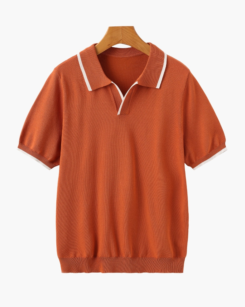 Additional view 12 of Men's Knit Knit Polo in an available colour — Ardovena Menorca