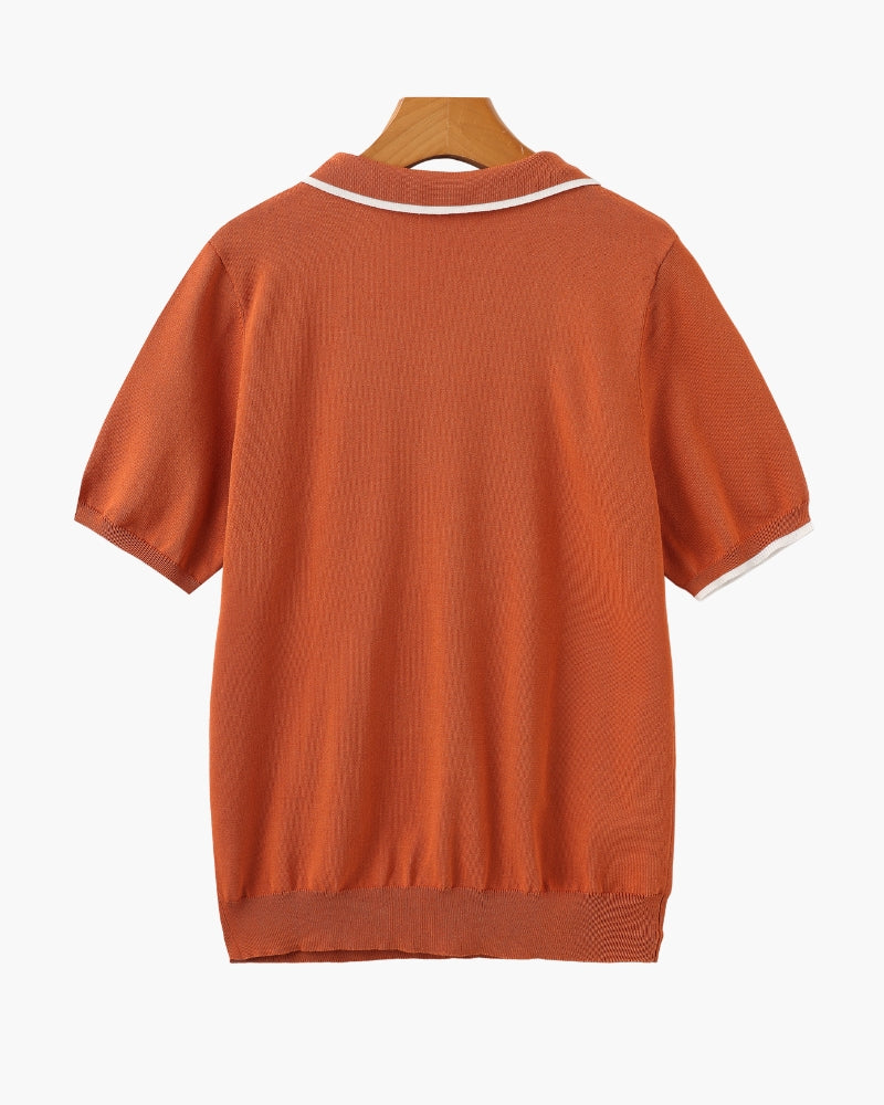 Additional view 13 of Men's Knit Knit Polo in an available colour — Ardovena Menorca