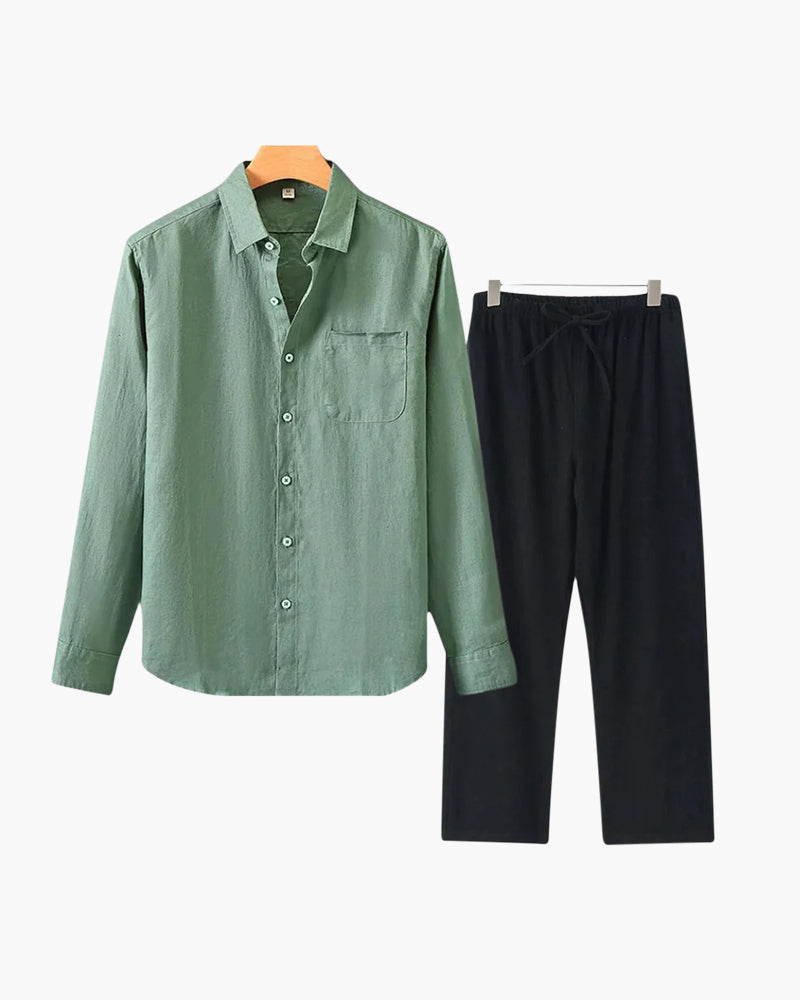 Additional view 07 of Men's Linen Linen Set in the colour shown — Ardovena Menorca