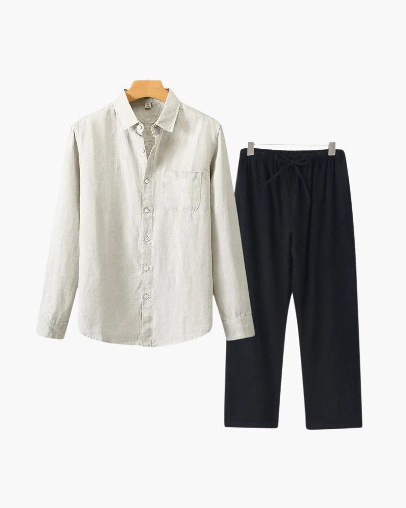 Additional view 10 of Men's Linen Linen Set in the colour shown — Ardovena Menorca