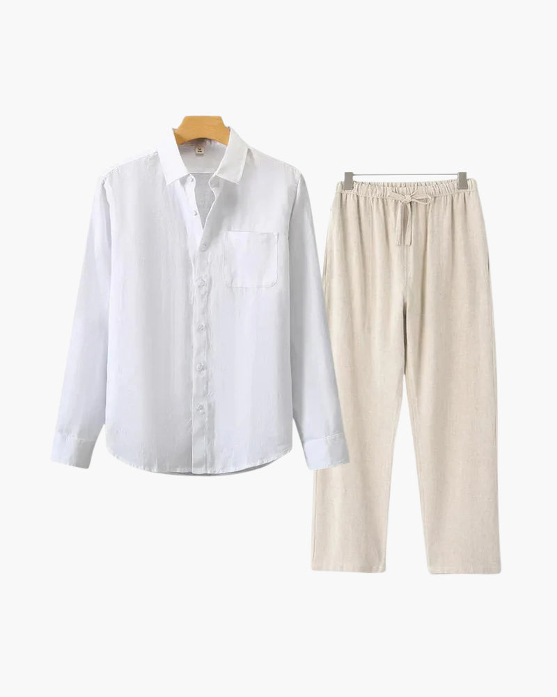 Additional view 14 of Men's Linen Linen Set in the colour shown — Ardovena Menorca